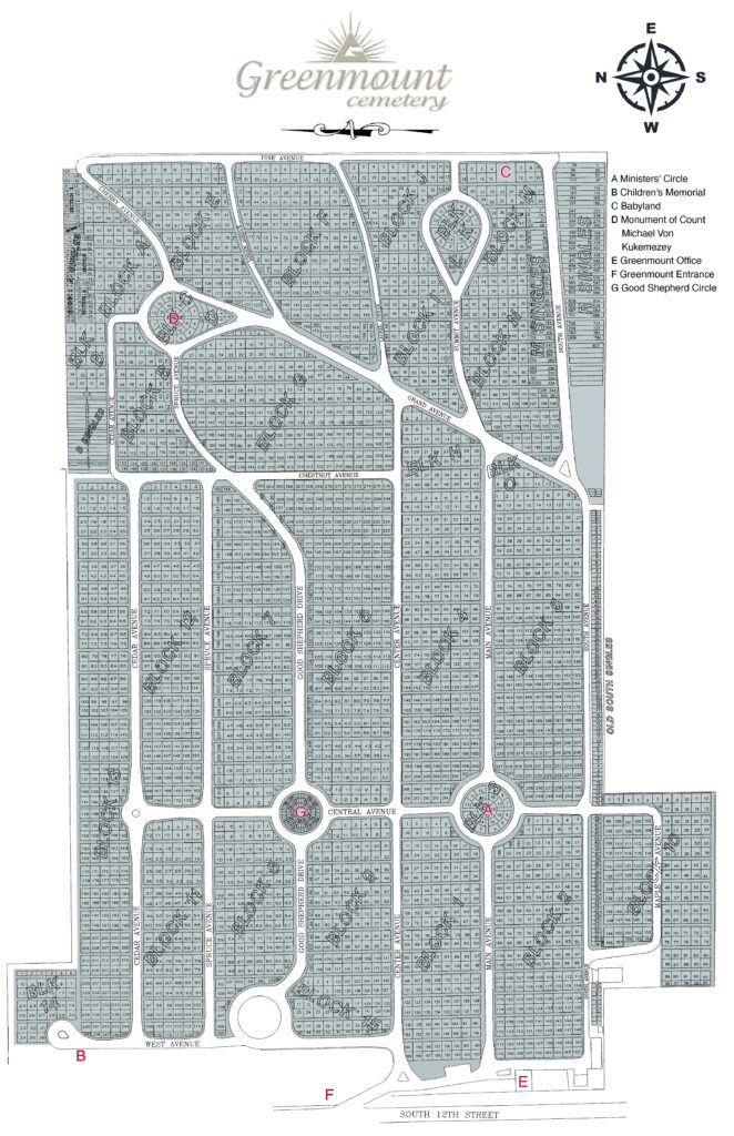 Greenmount Cemetery Map